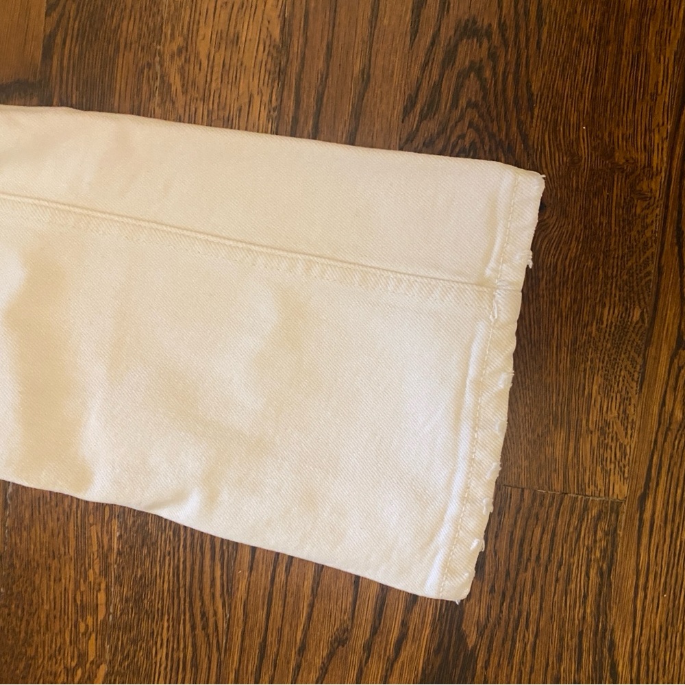 Zara TRF High Rise Stove Pipe Jeans, Oyster White, sz 26, US 2 - Picture 6 of 8